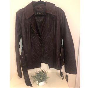 GUESS leather jacket NWT!